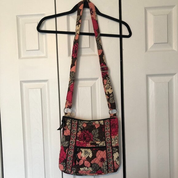 EVERYTHING MUST GO!! vera bradley cross body mocha rouge - Picture 1 of 7